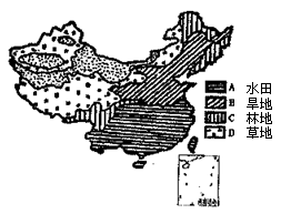 讀“我國農業分布圖 回答下列問題.(1)在400毫米等降水量線以西.主要的農業生產方式是 .(2)圖中A是 牧區.A牧區的優良牲畜是 . B是 牧區.該牧區的草原主要分布于 (3)圖中商品糧食基地①是 .其農作物的熟制是 ,②商品糧食基地是 .其耕地類型是 圖中④處是糖料作物 的主要分布區.(4)圖中D 山脈是 .該山脈以南的地區的主要的題目和參考答案